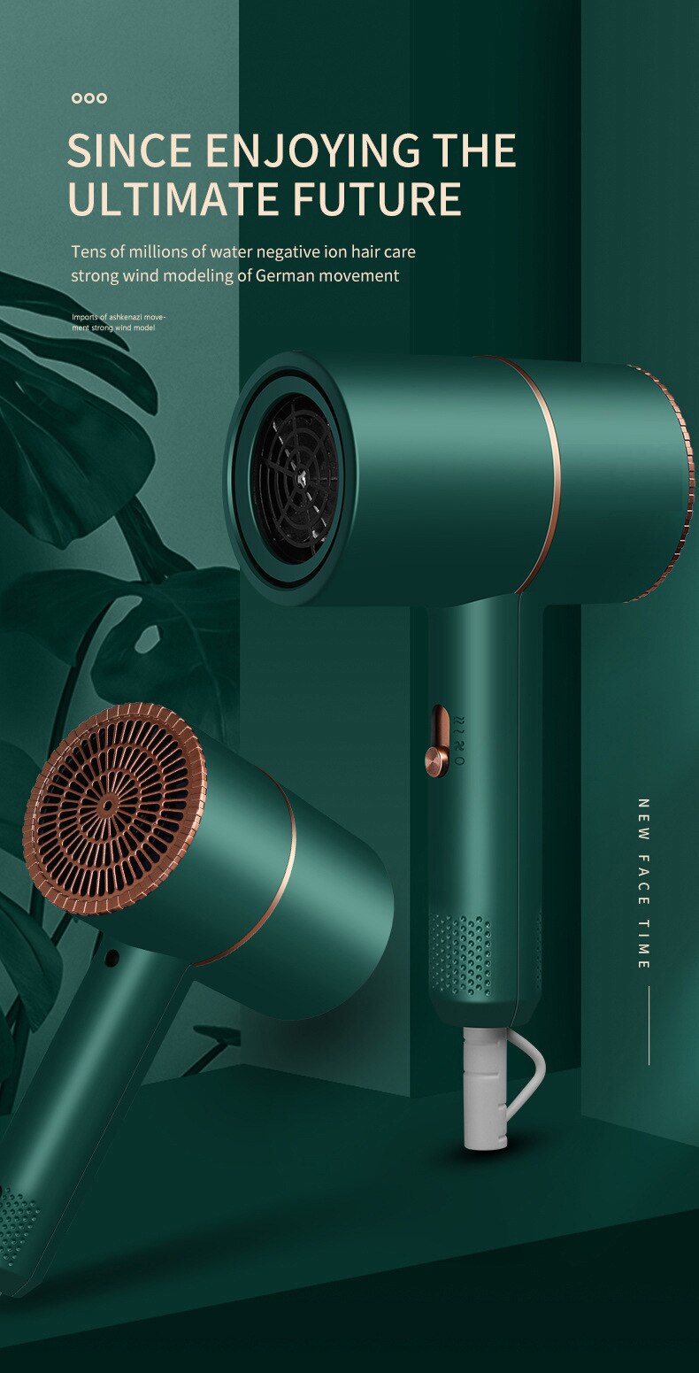 Sèche-cheveux ménage sèche-cheveux chauffage et refroidissement Air sèche-cheveux appareils ménagers haute puissance bleu lumière Anion européen Sta