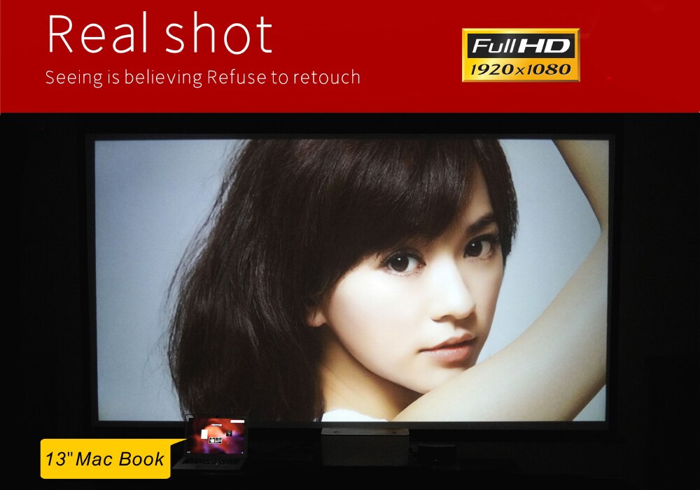 Salange – Mini projecteur Led Full HD P56, wi-fi, 8000mAH, pour télévision, téléphone, film, Compatible Home cinéma, ordinateurs portables, PC, PS4