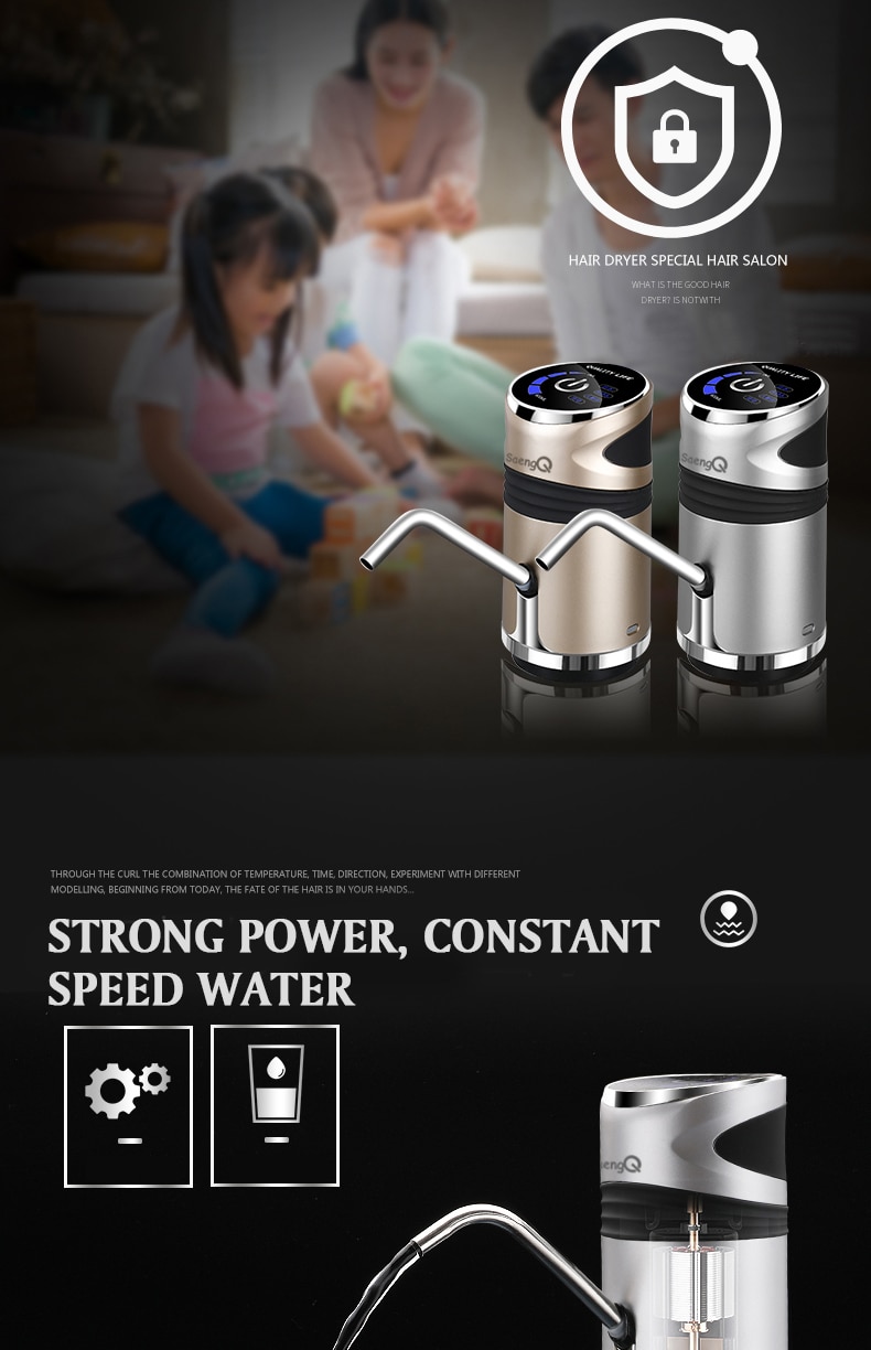 SaengQ – pompe à eau électrique automatique, distributeur avec bouton de charge USB, bouteille de gallons, interrupteur de boisson pour dispositif de pompage d'eau SaengQ – pompe à eau électrique automatique, distributeur avec bouton de charge USB, bouteille de gallons, interrupteur de boisson pour dispositif de pompage d'eau