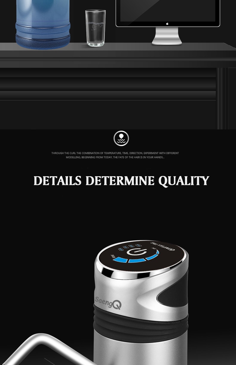 SaengQ – pompe à eau électrique automatique, distributeur avec bouton de charge USB, bouteille de gallons, interrupteur de boisson pour dispositif de pompage d'eau SaengQ – pompe à eau électrique automatique, distributeur avec bouton de charge USB, bouteille de gallons, interrupteur de boisson pour dispositif de pompage d'eau