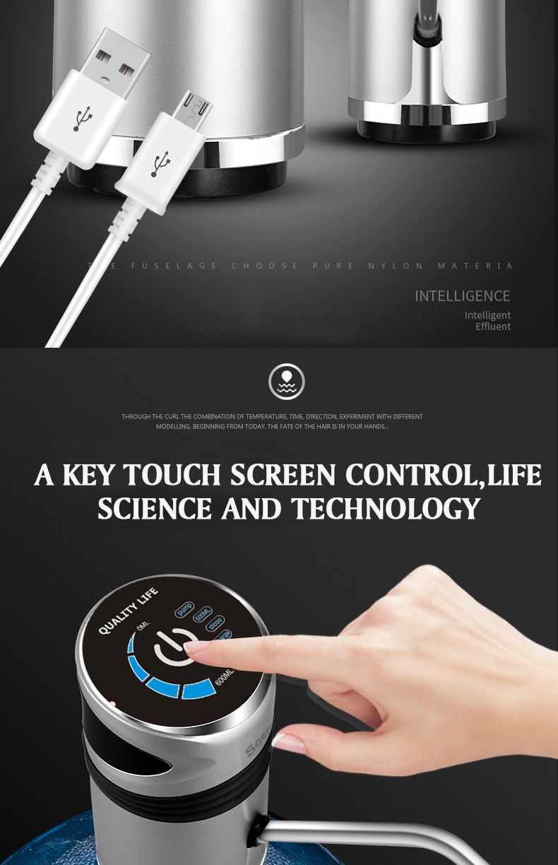 SaengQ – pompe à eau électrique automatique, distributeur avec bouton de charge USB, bouteille de gallons, interrupteur de boisson pour dispositif de pompage d'eau SaengQ – pompe à eau électrique automatique, distributeur avec bouton de charge USB, bouteille de gallons, interrupteur de boisson pour dispositif de pompage d'eau