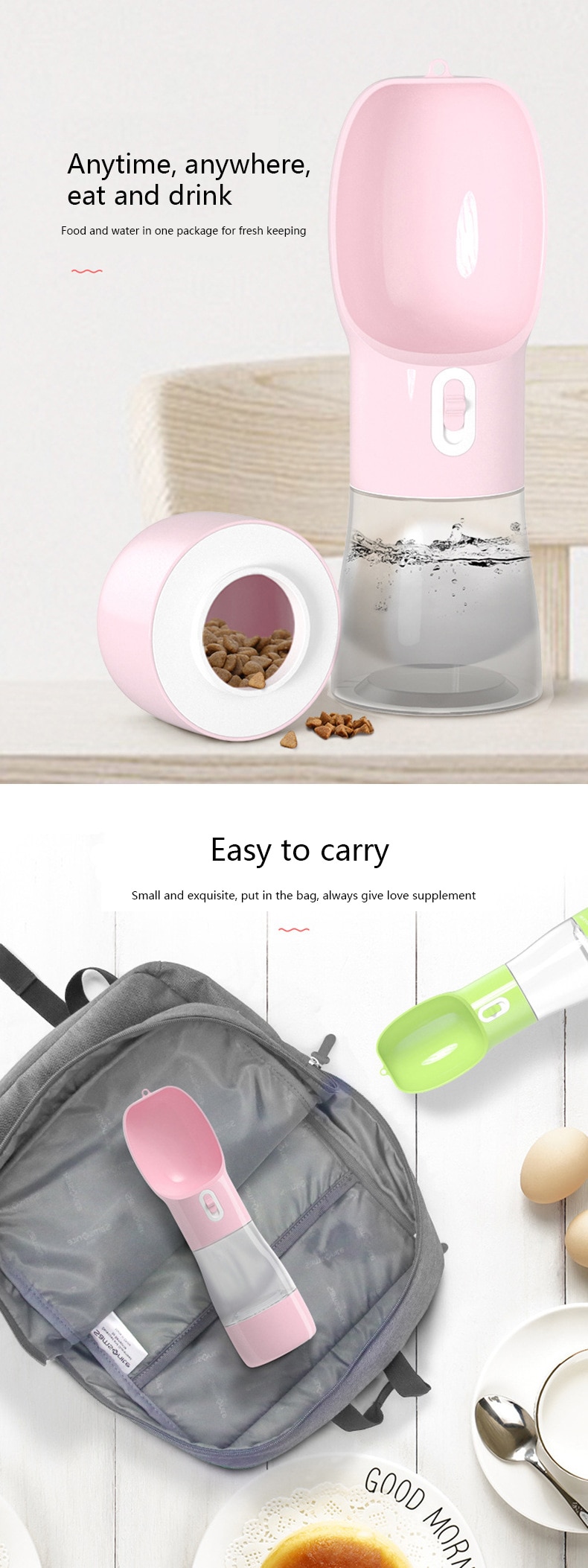 HOOPET – bouteille d'eau Portable pour chiens, pour animaux de compagnie, voyage en plein air, bol d'eau pour chiens