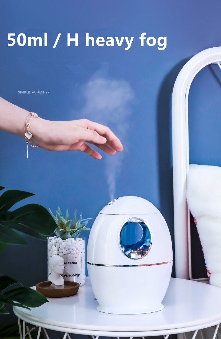 800Ml Large Capacity Air Humidifier USB Aroma Diffuser Ultrasonic Cool Water Mist Diffuser for LED Night light Office Home