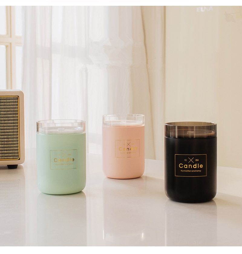 280ML Air Humidifier LED Candle Ultrasonic Cool Mist Essential Oil Diffuser USB Aroma Lamp Car Purifier Fogger Mist Maker 280ML Air Humidifier LED Candle Ultrasonic Cool Mist Essential Oil Diffuser USB Aroma Lamp Car Purifier Fogger Mist Maker