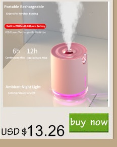 280ML Air Humidifier LED Candle Ultrasonic Cool Mist Essential Oil Diffuser USB Aroma Lamp Car Purifier Fogger Mist Maker