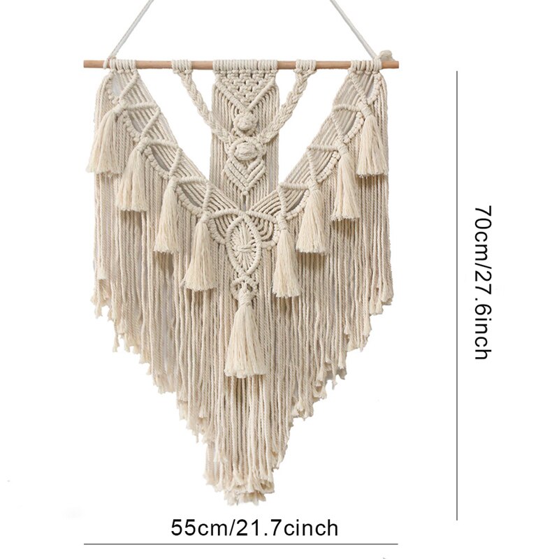 Décoration murale en macramé tissé à la main Décoration murale en macramé tissé à la main