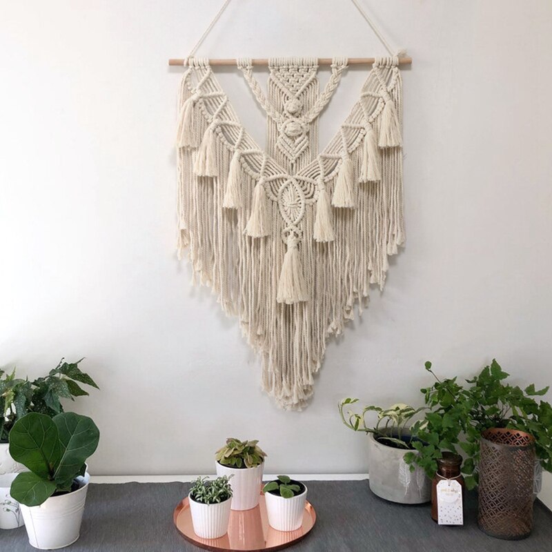 Décoration murale en macramé tissé à la main Décoration murale en macramé tissé à la main