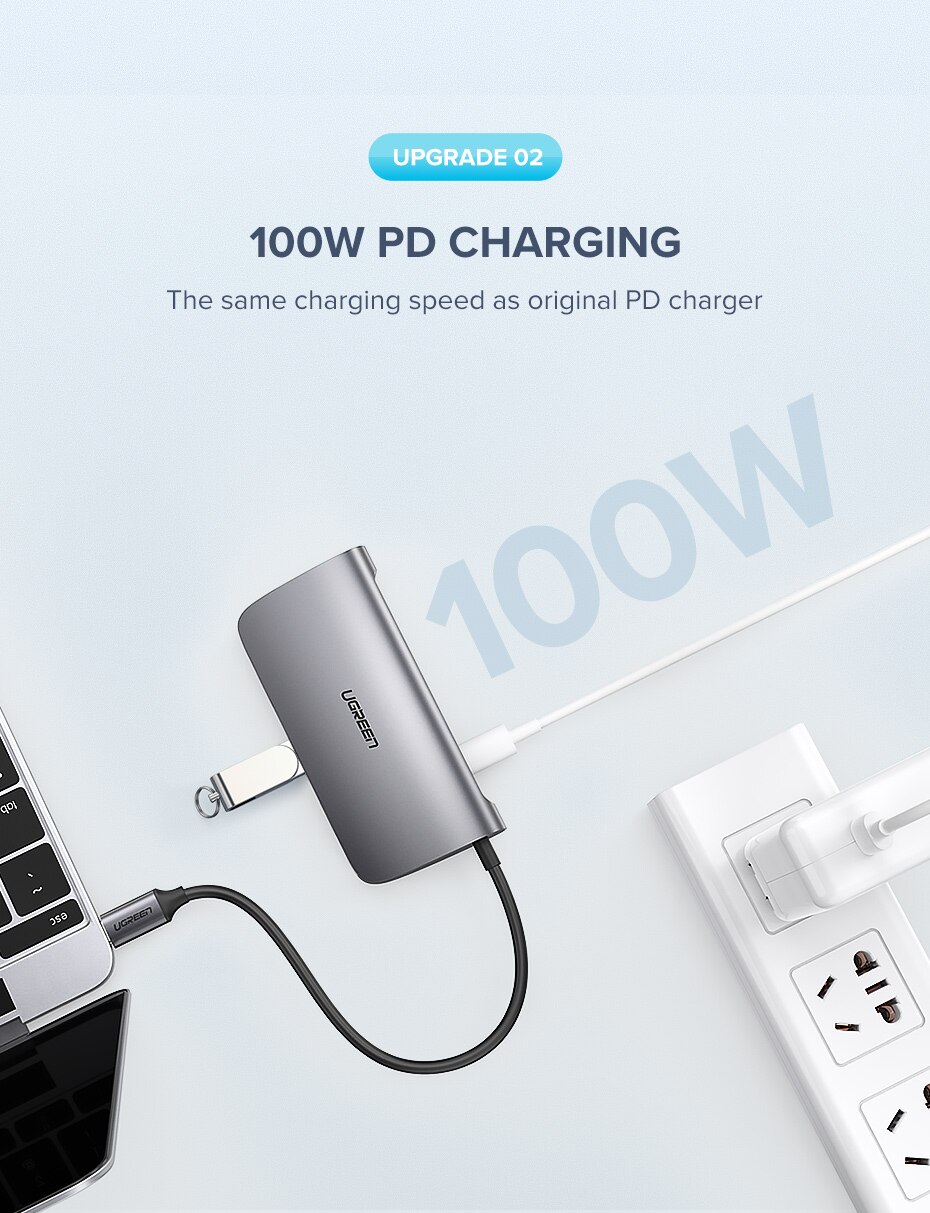 UGREEN – adaptateur HUB USB C 10-en-1, adaptateur HDMI vers USB 3.0, Dock pour MacBook Pro, accessoires USB-C Type C 3.1