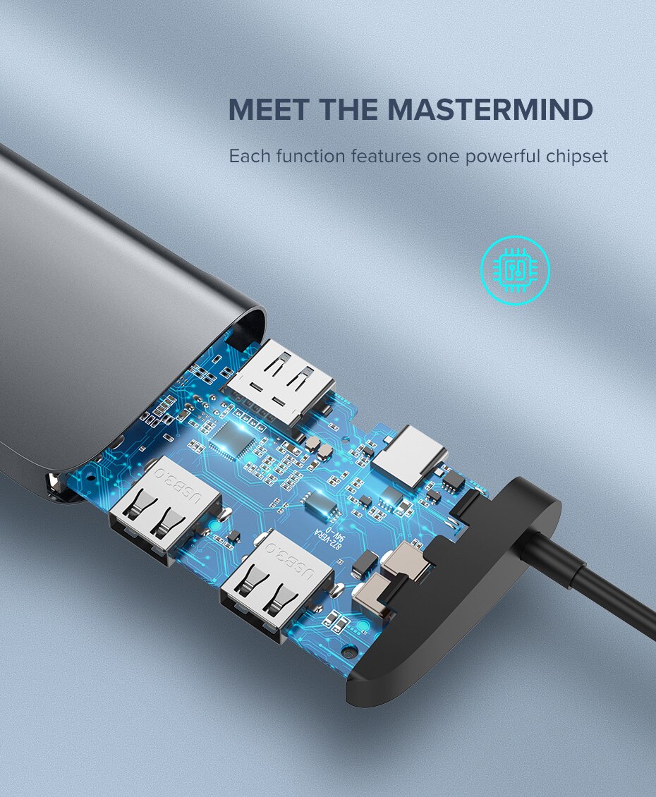 UGREEN – adaptateur HUB USB C 10-en-1, adaptateur HDMI vers USB 3.0, Dock pour MacBook Pro, accessoires USB-C Type C 3.1