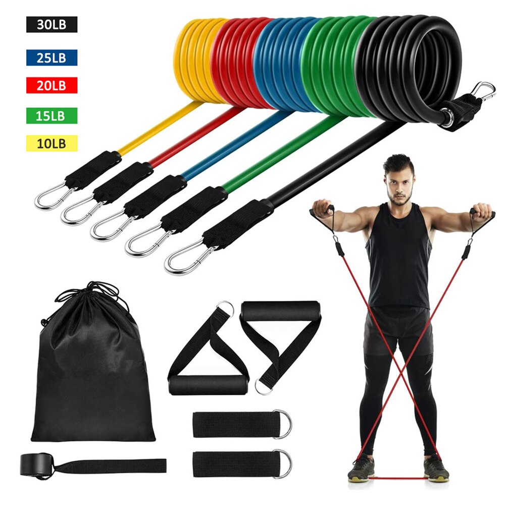 Bandes de résistance élastiques en caoutchouc extensible, 16 pièces/ensemble, 150 lb, en caoutchouc extensible, pour l'entraînement physique, le Yoga Bandes de résistance élastiques en caoutchouc extensible, 16 pièces/ensemble, 150 lb, en caoutchouc extensible, pour l'entraînement physique, le Yoga