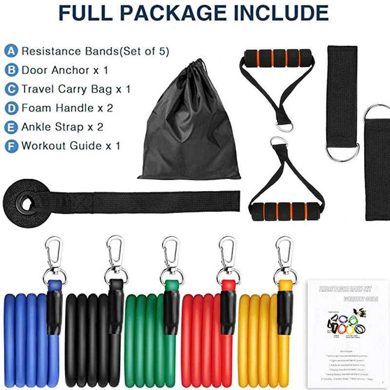 Bandes de résistance élastiques en caoutchouc extensible, 16 pièces/ensemble, 150 lb, en caoutchouc extensible, pour l'entraînement physique, le Yoga Bandes de résistance élastiques en caoutchouc extensible, 16 pièces/ensemble, 150 lb, en caoutchouc extensible, pour l'entraînement physique, le Yoga