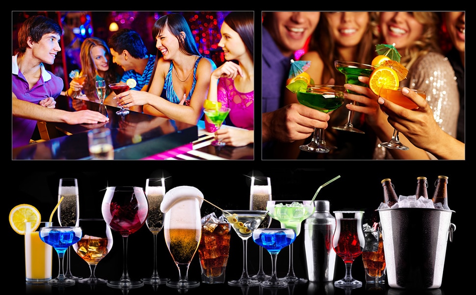Ensemble de préparation de cocktails, Kit de barman 16 pièces pour mélangeur de vin Martini, outil de bar en acier inoxydable, accessoires de fête de boisson à la maison Ensemble de préparation de cocktails, Kit de barman 16 pièces pour mélangeur de vin Martini, outil de bar en acier inoxydable, accessoires de fête de boisson à la maison