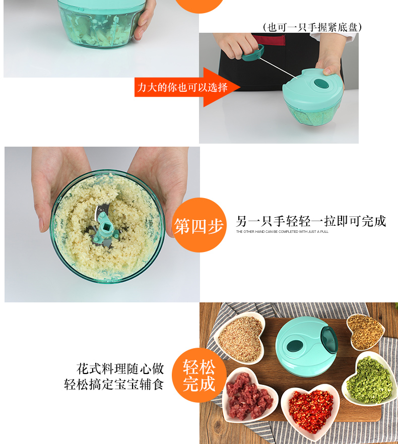 Broyeur manuel de viande et de légumes, appareil ménager de cuisine, remueur et ail