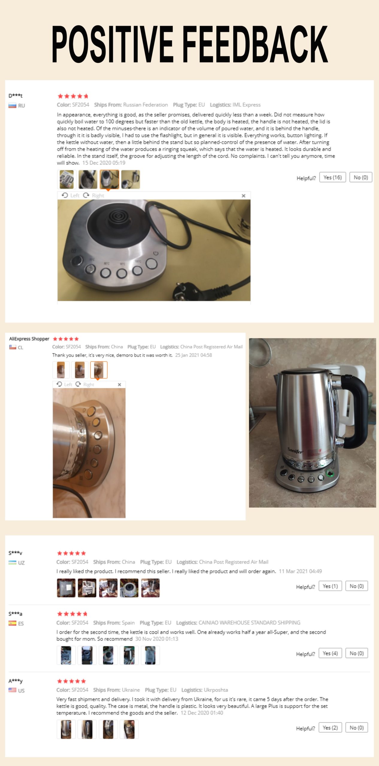 Sonifer – bouilloire électrique pour thé et café, appareil de cuisine intelligent, avec contrôle de la température, fonction de maintien au chaud, 1,7 l Sonifer – bouilloire électrique pour thé et café, appareil de cuisine intelligent, avec contrôle de la température, fonction de maintien au chaud, 1,7 l