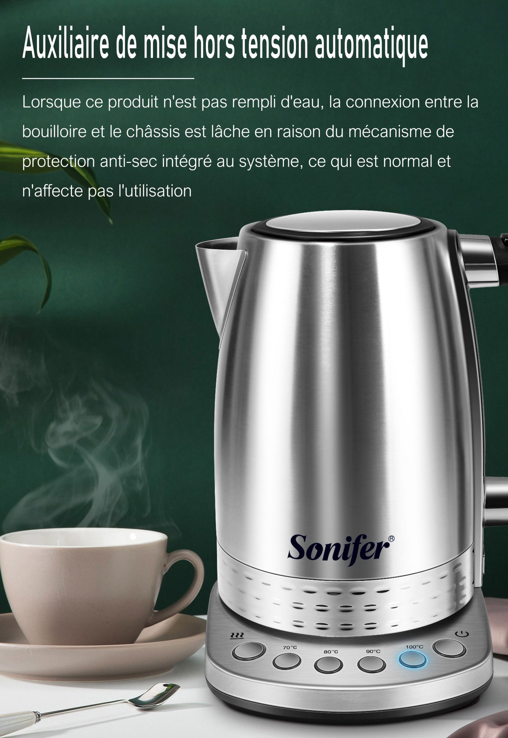 Sonifer – bouilloire électrique pour thé et café, appareil de cuisine intelligent, avec contrôle de la température, fonction de maintien au chaud, 1,7 l Sonifer – bouilloire électrique pour thé et café, appareil de cuisine intelligent, avec contrôle de la température, fonction de maintien au chaud, 1,7 l