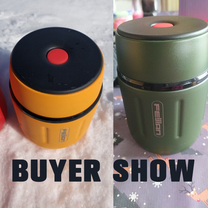 FEIJIAN – Thermos alimentaire 500ML, bocal alimentaire, boîtes Thermos portables, boîte à déjeuner isolée, récipient en acier inoxydable, gobelet sans BPA FEIJIAN – Thermos alimentaire 500ML, bocal alimentaire, boîtes Thermos portables, boîte à déjeuner isolée, récipient en acier inoxydable, gobelet sans BPA