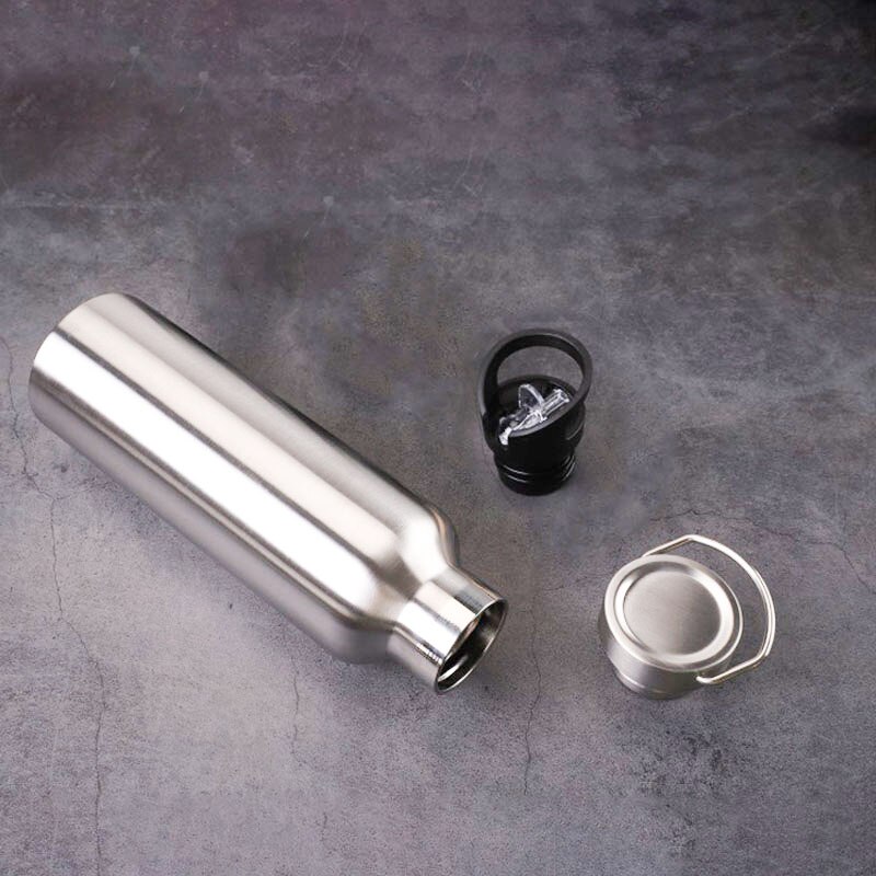 Bouteille d'eau de sport en acier inoxydable 500/750/1000ml, bouteille d'eau froide avec paille à boire, pour la gymnastique, le cyclisme et la randonnée Bouteille d'eau de sport en acier inoxydable 500/750/1000ml, bouteille d'eau froide avec paille à boire, pour la gymnastique, le cyclisme et la randonnée