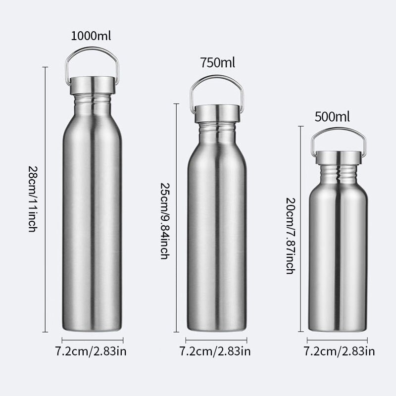 Bouteille d'eau de sport en acier inoxydable 500/750/1000ml, bouteille d'eau froide avec paille à boire, pour la gymnastique, le cyclisme et la randonnée Bouteille d'eau de sport en acier inoxydable 500/750/1000ml, bouteille d'eau froide avec paille à boire, pour la gymnastique, le cyclisme et la randonnée