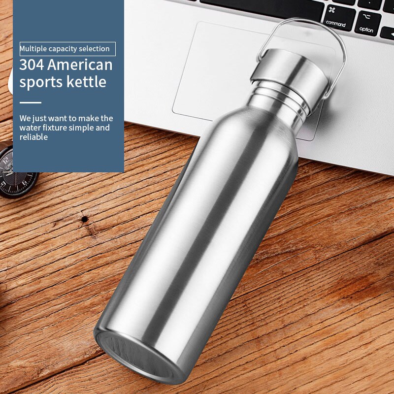 Bouteille d'eau de sport en acier inoxydable 500/750/1000ml, bouteille d'eau froide avec paille à boire, pour la gymnastique, le cyclisme et la randonnée Bouteille d'eau de sport en acier inoxydable 500/750/1000ml, bouteille d'eau froide avec paille à boire, pour la gymnastique, le cyclisme et la randonnée