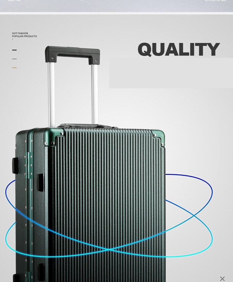 BOPAI – valise à roulettes pour hommes et femmes, valise à roulettes, à la mode, bagage à main de voyage, cabine de grande capacité