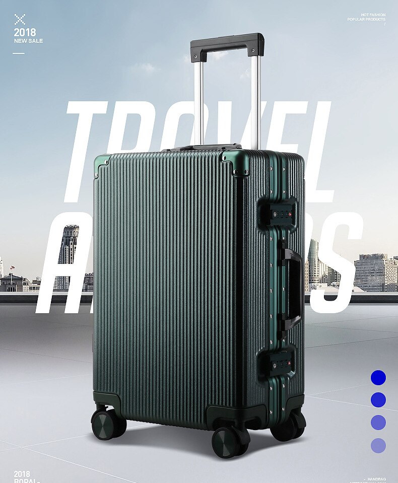 BOPAI – valise à roulettes pour hommes et femmes, valise à roulettes, à la mode, bagage à main de voyage, cabine de grande capacité