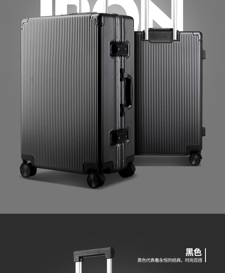 BOPAI – valise à roulettes pour hommes et femmes, valise à roulettes, à la mode, bagage à main de voyage, cabine de grande capacité