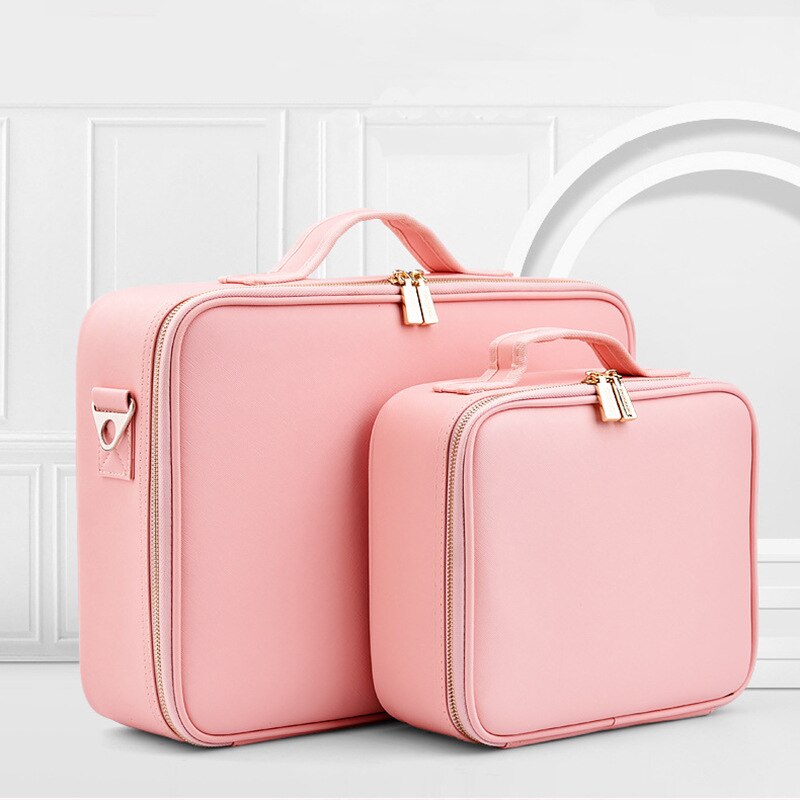 LHLYSGS PU étui à cosmétiques étanche valises multi-étages grand sac de maquillage professionnel femmes beauté organisateur sac à cosmétiques LHLYSGS PU étui à cosmétiques étanche valises multi-étages grand sac de maquillage professionnel femmes beauté organisateur sac à cosmétiques