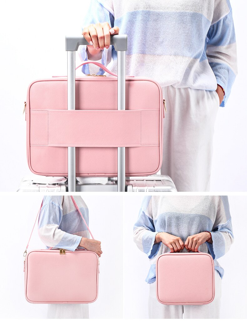 LHLYSGS PU étui à cosmétiques étanche valises multi-étages grand sac de maquillage professionnel femmes beauté organisateur sac à cosmétiques LHLYSGS PU étui à cosmétiques étanche valises multi-étages grand sac de maquillage professionnel femmes beauté organisateur sac à cosmétiques