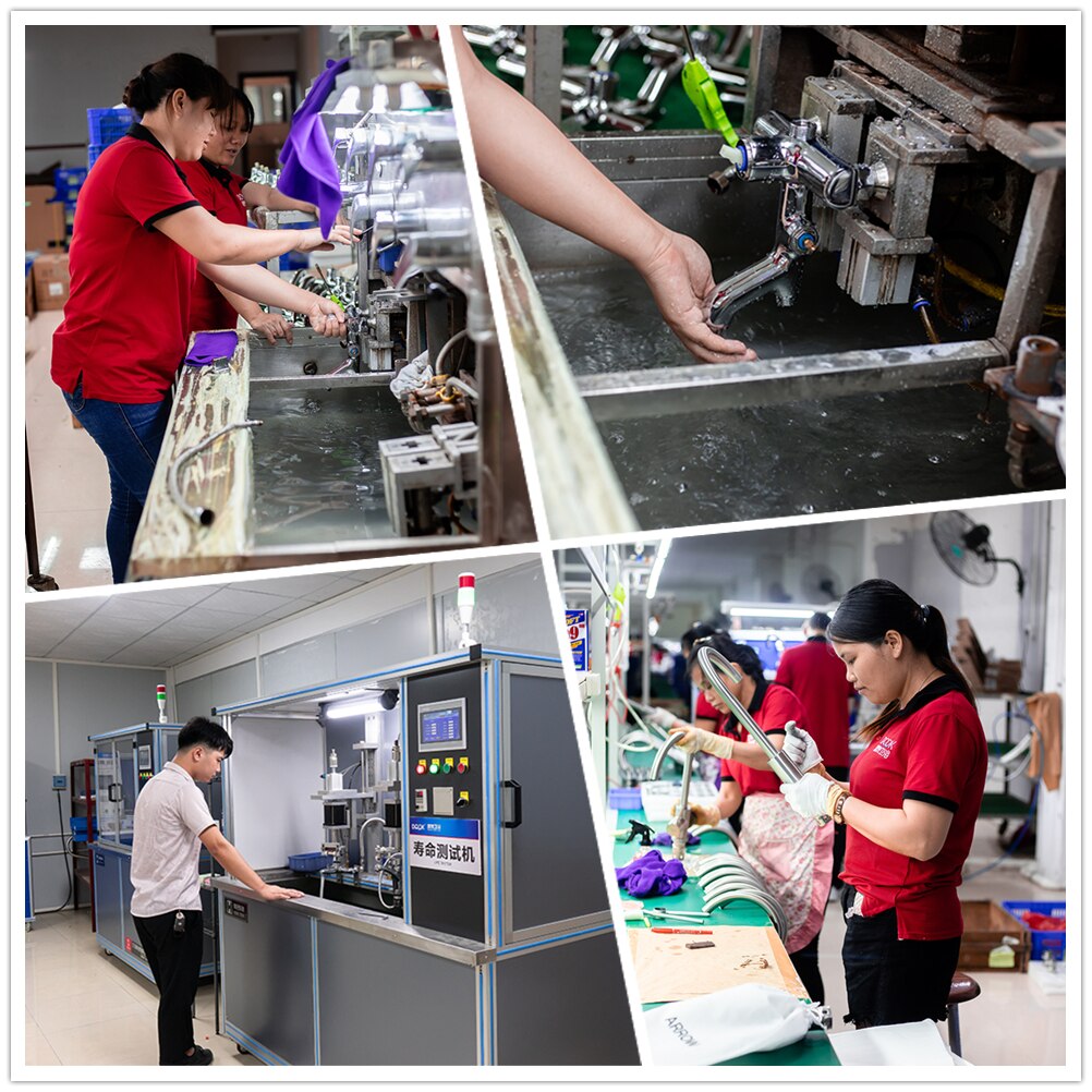 Robinet mitigeur extractible pour évier de cuisine, noir, tête de pulvérisation en nickel brossé, Chrome