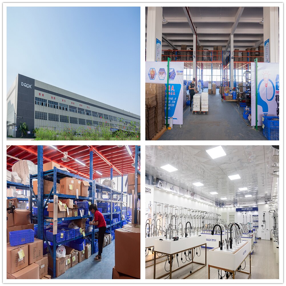 Robinet mitigeur extractible pour évier de cuisine, noir, tête de pulvérisation en nickel brossé, Chrome