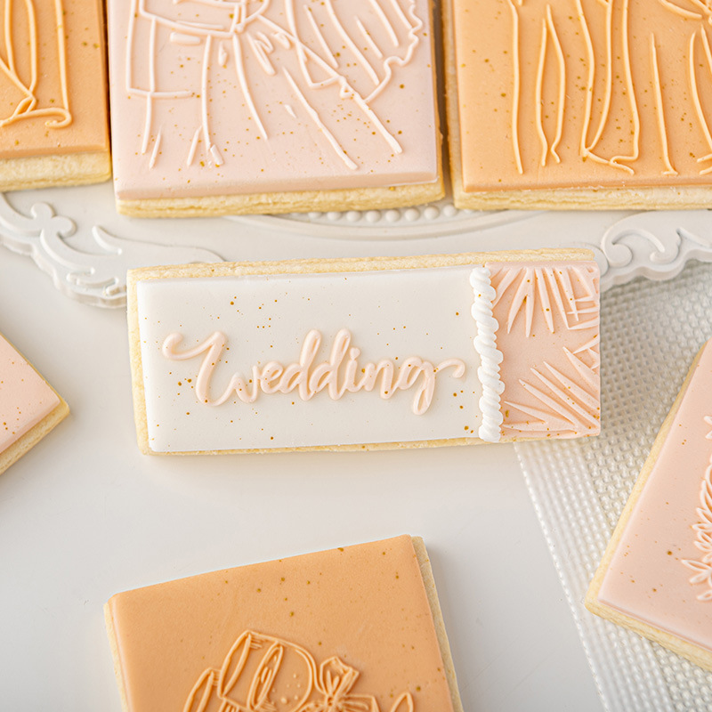 Bague de fiançailles de mariage, presse à biscuits pour marié, gaufreur à timbres, coupe-sucre pour Fondant acrylique, outil artisanal de décoration de gâteaux