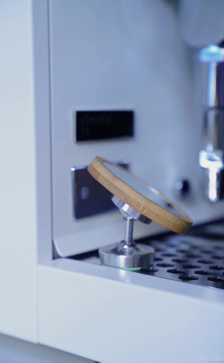Miroir magnétique réfléchissant pour l'observation du débit de la lentille de expresso, Base en bois, doseur de café, outil pour Machine à café