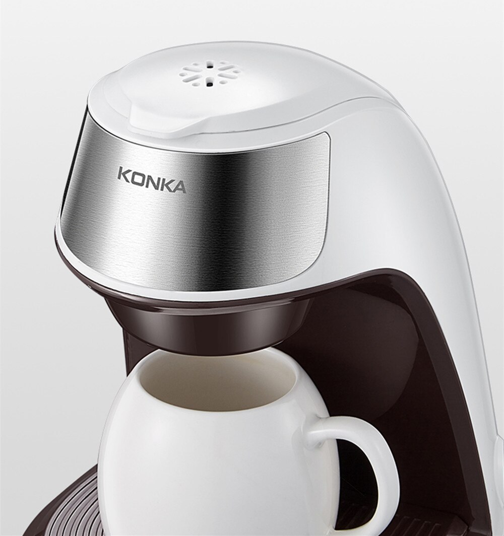 KONKA – Mini Machine à café automatique, 220v, pour la maison, style américain, pour préparer du café en poudre, du thé, facile à utiliser, tasse gratuite KONKA – Mini Machine à café automatique, 220v, pour la maison, style américain, pour préparer du café en poudre, du thé, facile à utiliser, tasse gratuite