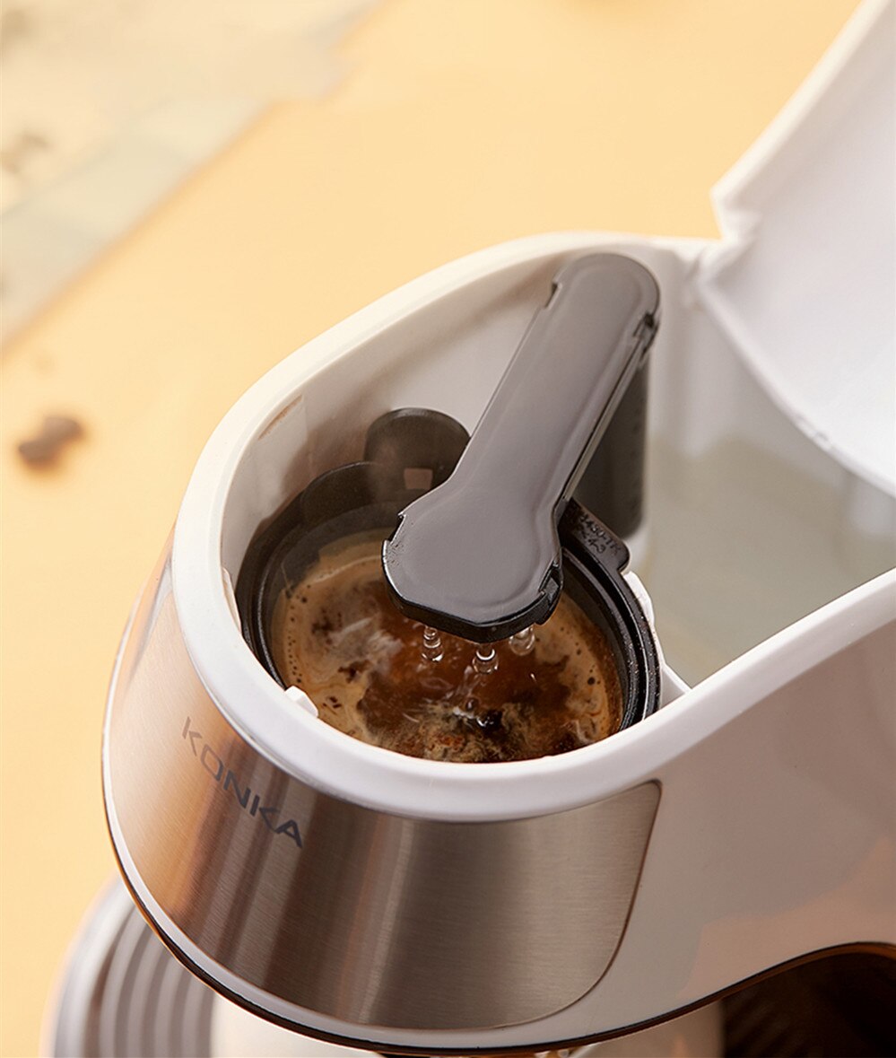 KONKA – Mini Machine à café automatique, 220v, pour la maison, style américain, pour préparer du café en poudre, du thé, facile à utiliser, tasse gratuite KONKA – Mini Machine à café automatique, 220v, pour la maison, style américain, pour préparer du café en poudre, du thé, facile à utiliser, tasse gratuite