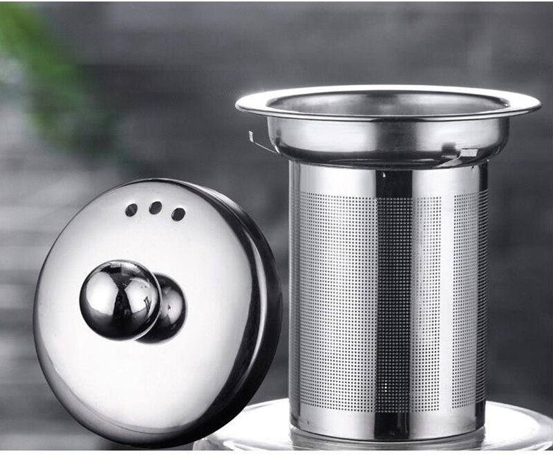 Théière en verre résistante à la chaleur avec infuseur en acier inoxydable, récipient chauffant, théière, bouilloire transparente, paniers filtrants carrés