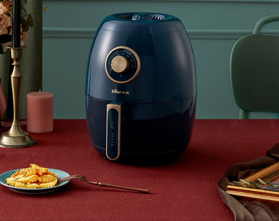 Bear – friteuse à Air électrique sans huile, 3L, 1350W, 360, intelligente, avec cuisinière à Circulation d'air chaud, Version internationale Bear – friteuse à Air électrique sans huile, 3L, 1350W, 360, intelligente, avec cuisinière à Circulation d'air chaud, Version internationale