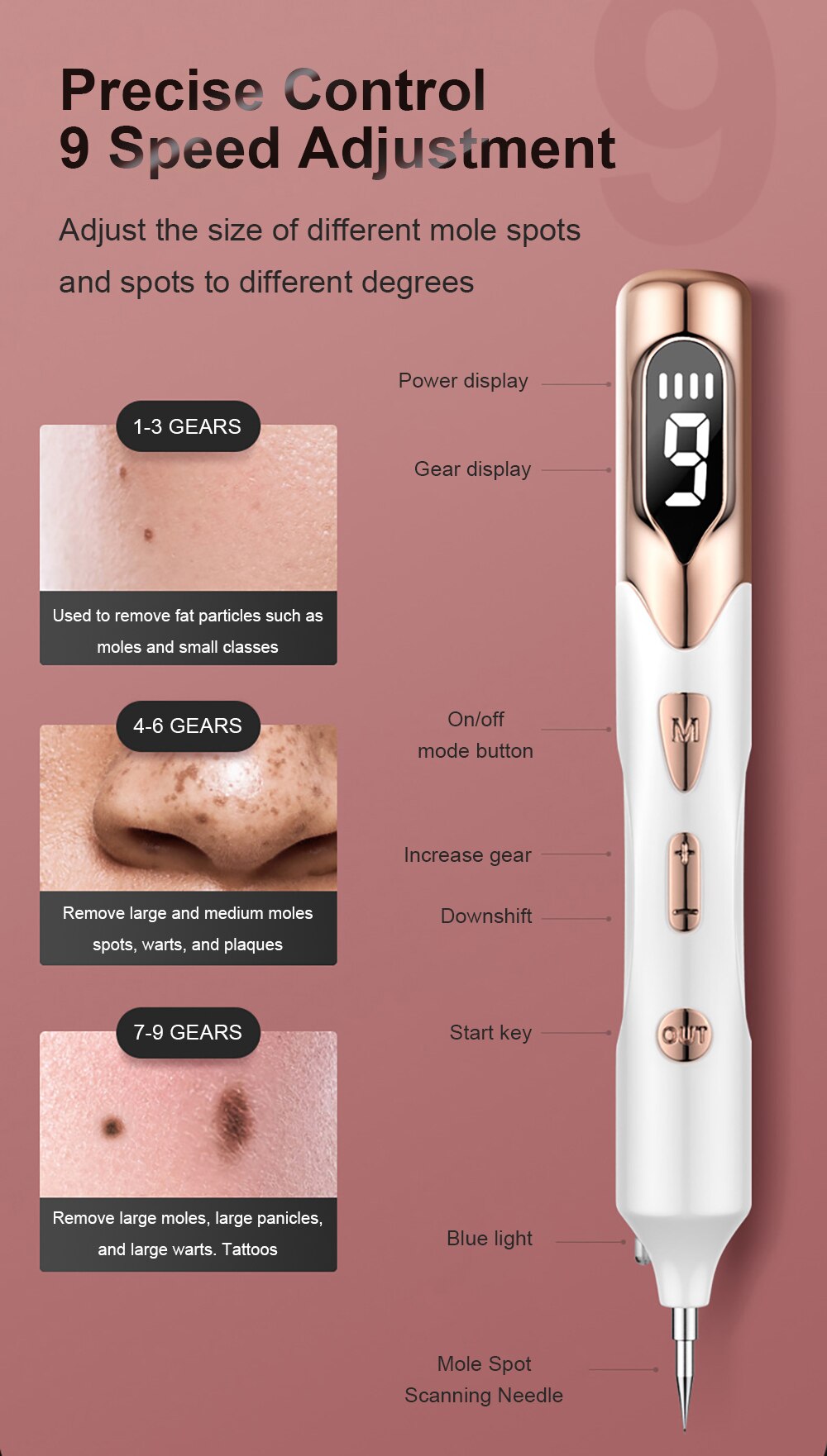 Stylo Laser Plasma pour enlever les étiquettes de peau Stylo Laser Plasma pour enlever les étiquettes de peau