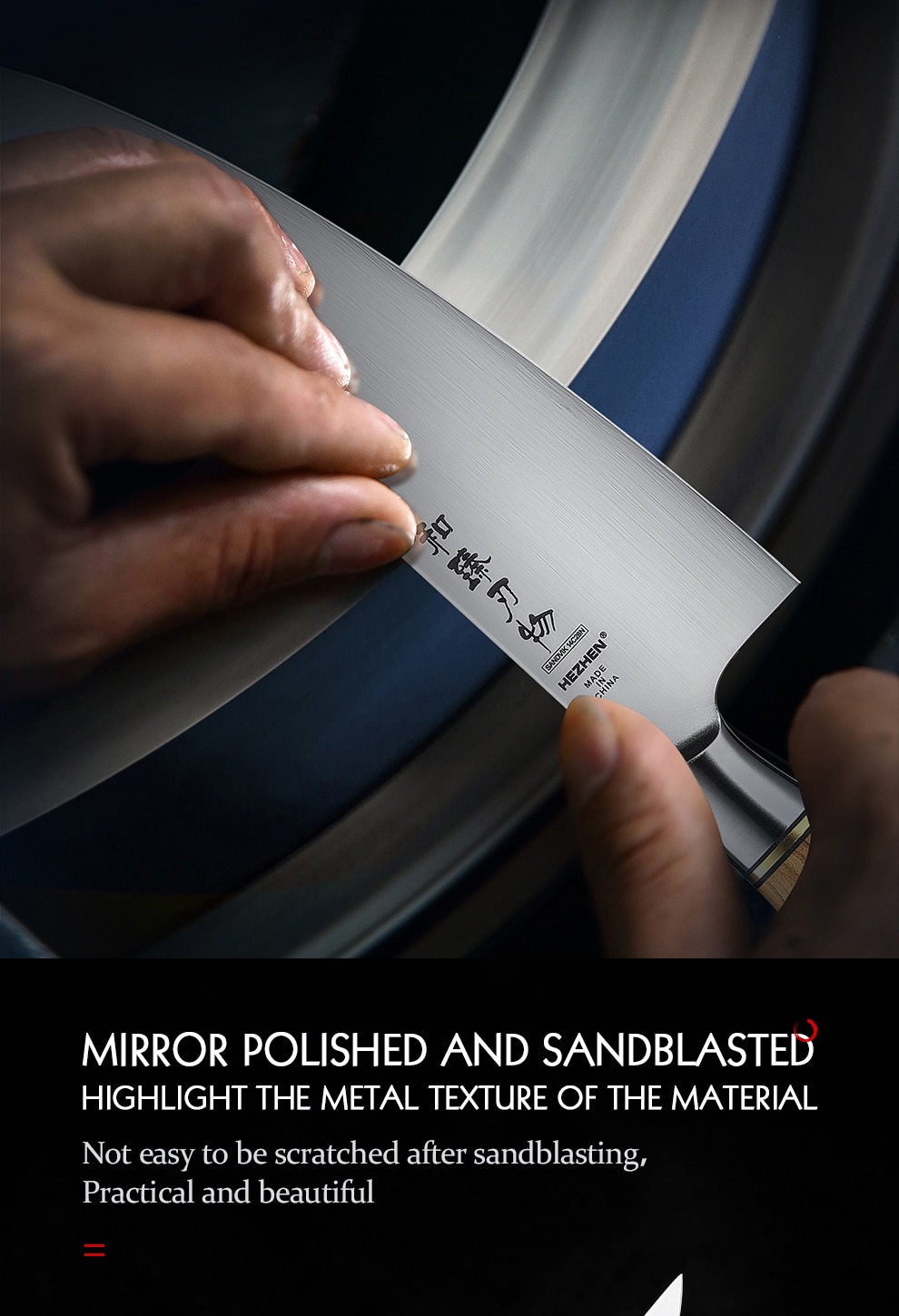 HEZHEN – ensemble de couteaux sandik 14C28N, en acier inoxydable, Chef Santoku, couteau de cuisine utilitaire pour la viande, 1-5 pièces