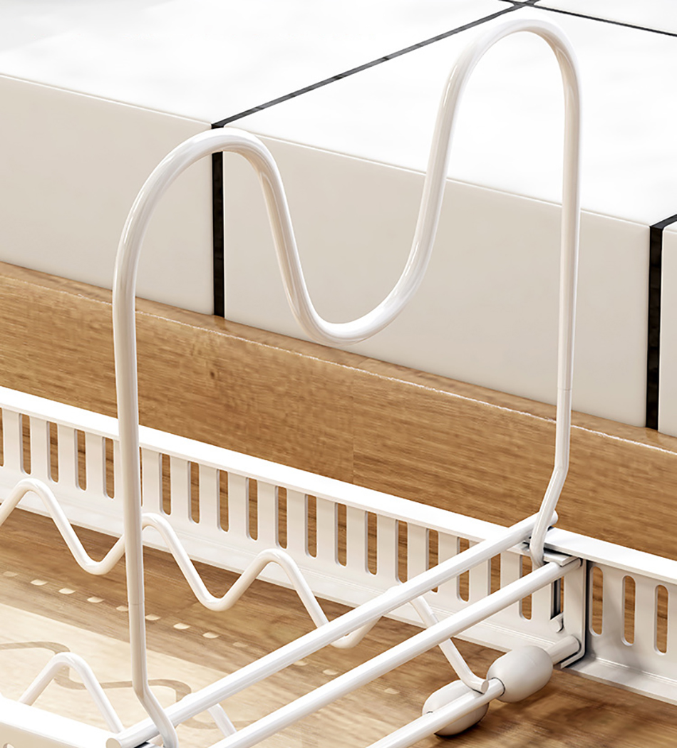 Organisateur de casseroles extensible, organisateur d'armoire de casseroles et poêles avec 4/7 compartiments réglables, organisateur d'armoire de cuisine