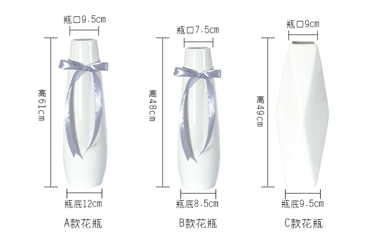 Grand Vase minimaliste en céramique, Design d'intérieur décoratif, Pots de fleurs pour plantes, ornements pour la maison