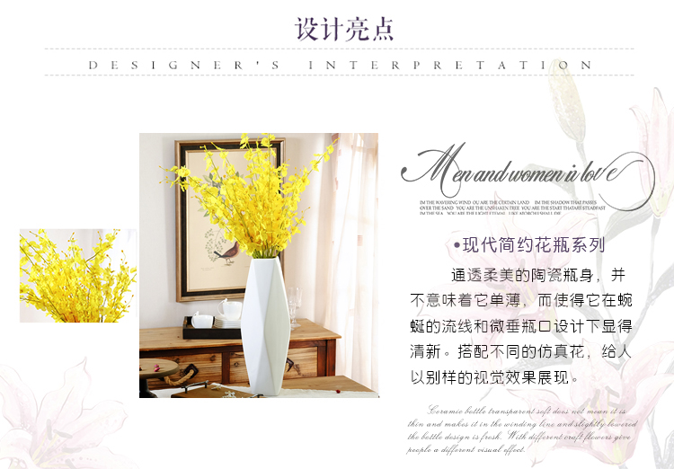 Grand Vase minimaliste en céramique, Design d'intérieur décoratif, Pots de fleurs pour plantes, ornements pour la maison