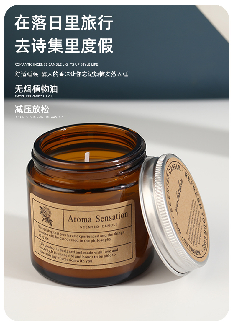 Bougies parfumées faites à la main, gobelets, ornements, sans fumée, pour la maison