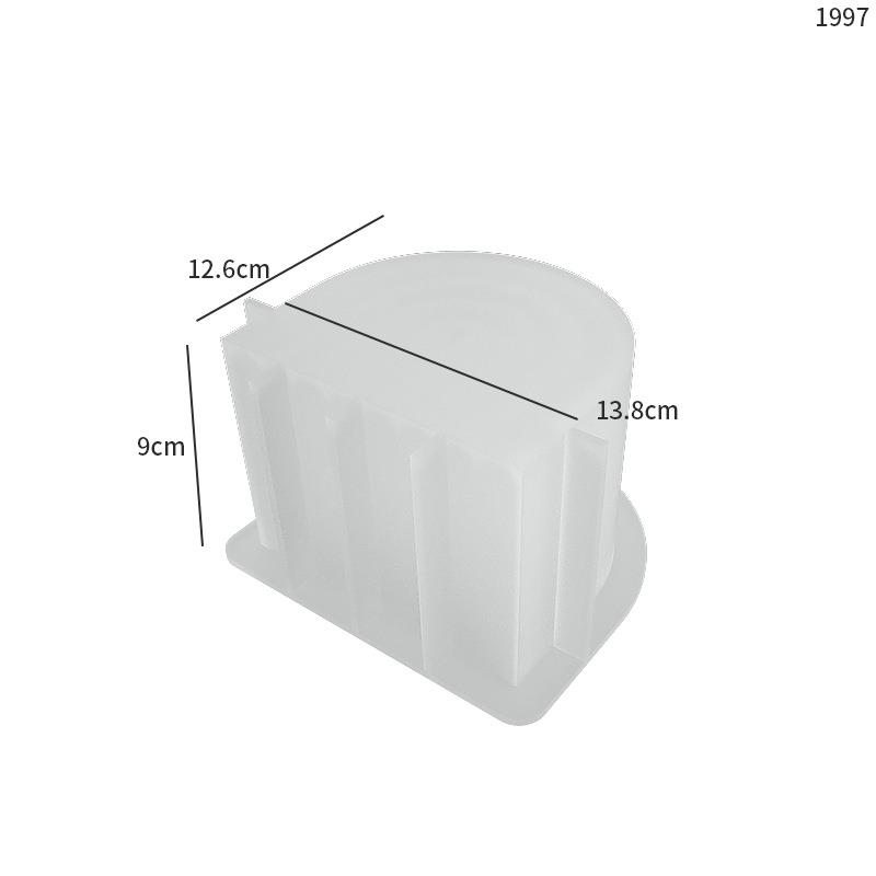 Moule en Silicone pour bougie arc-en-ciel, 14cm, bricolage, pont arc-en-ciel, géométrie, fabrication de bougies, moule de plâtre en résine, décoration artisanale pour la maison