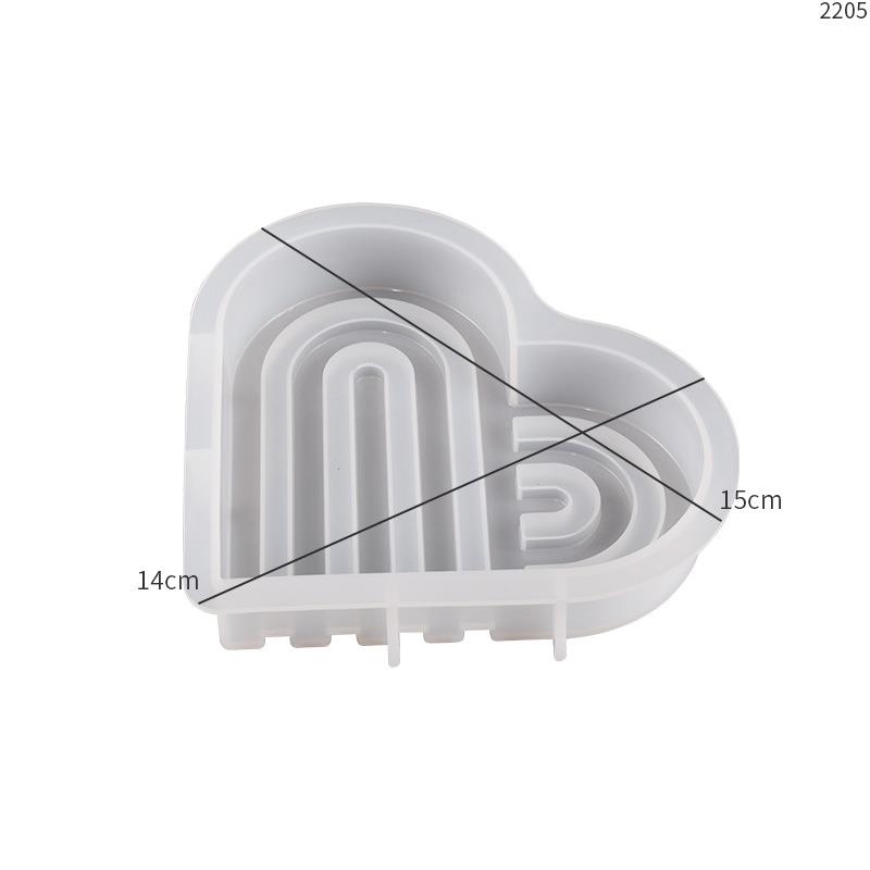 Moule en Silicone pour bougie arc-en-ciel, 14cm, bricolage, pont arc-en-ciel, géométrie, fabrication de bougies, moule de plâtre en résine, décoration artisanale pour la maison