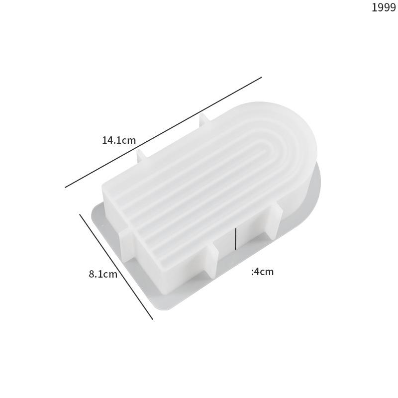 Moule en Silicone pour bougie arc-en-ciel, 14cm, bricolage, pont arc-en-ciel, géométrie, fabrication de bougies, moule de plâtre en résine, décoration artisanale pour la maison