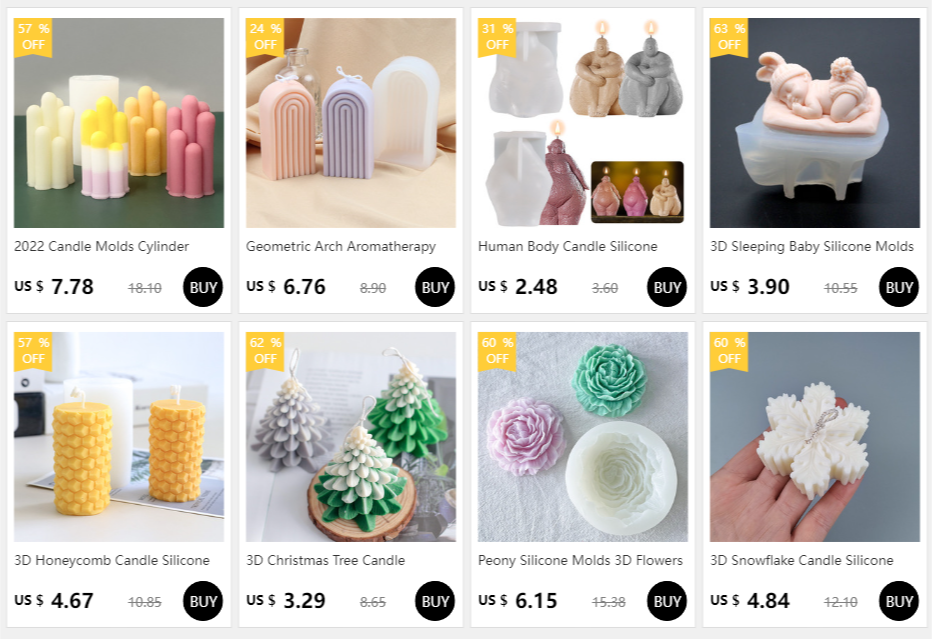 Arc géométrique pour bougie d'aromathérapie, moule en Silicone, fait à la main, en résine époxy cristal, pour décoration de maison