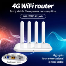 Wiflyer – routeur WiFi 4G WE2805 CAT4 300Mbps, pour la maison, carte SIM, antenne 4x5dbi, WAN LAN 300M Ethernet EC200TEUHA Modem 32 utilisateurs