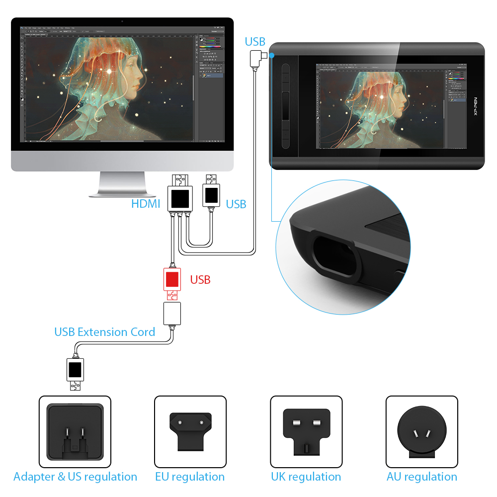 XPPen Artist 12 Moniteur XPPen Artist 12 Moniteur