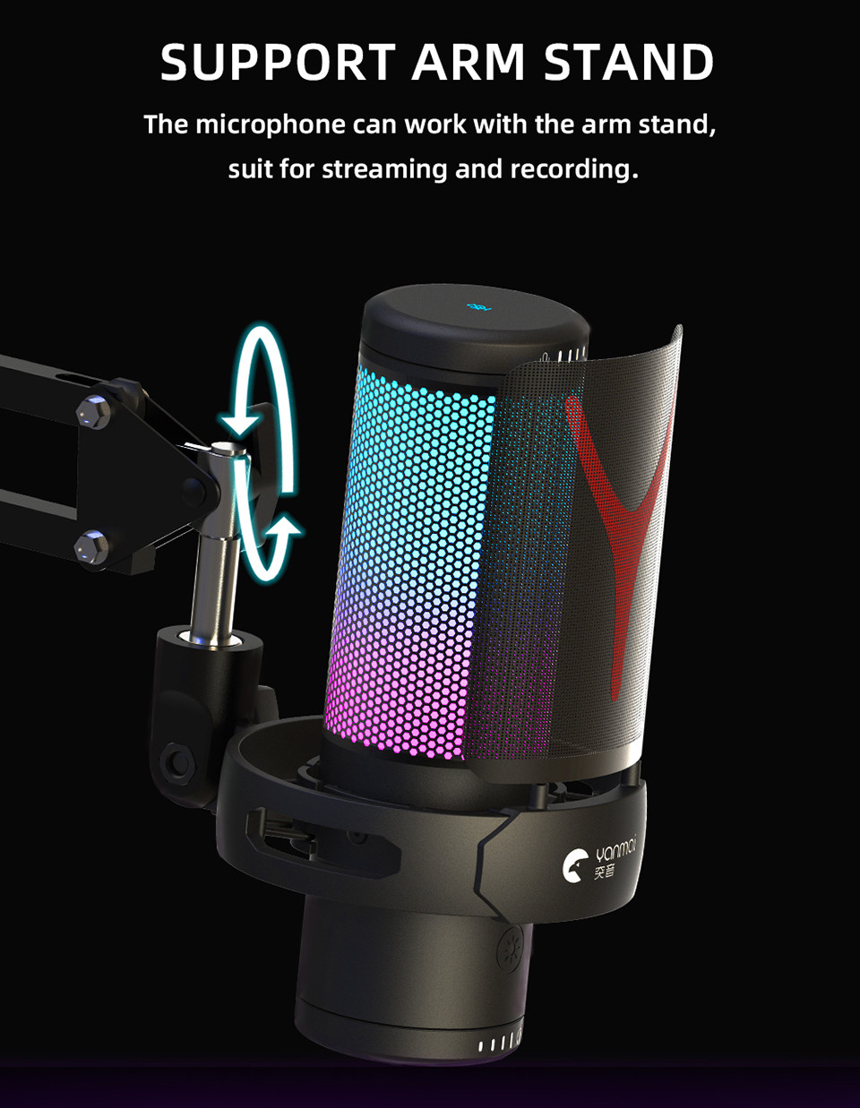 Yanmai – Microphone de jeu USB GM7 Yanmai – Microphone de jeu USB GM7