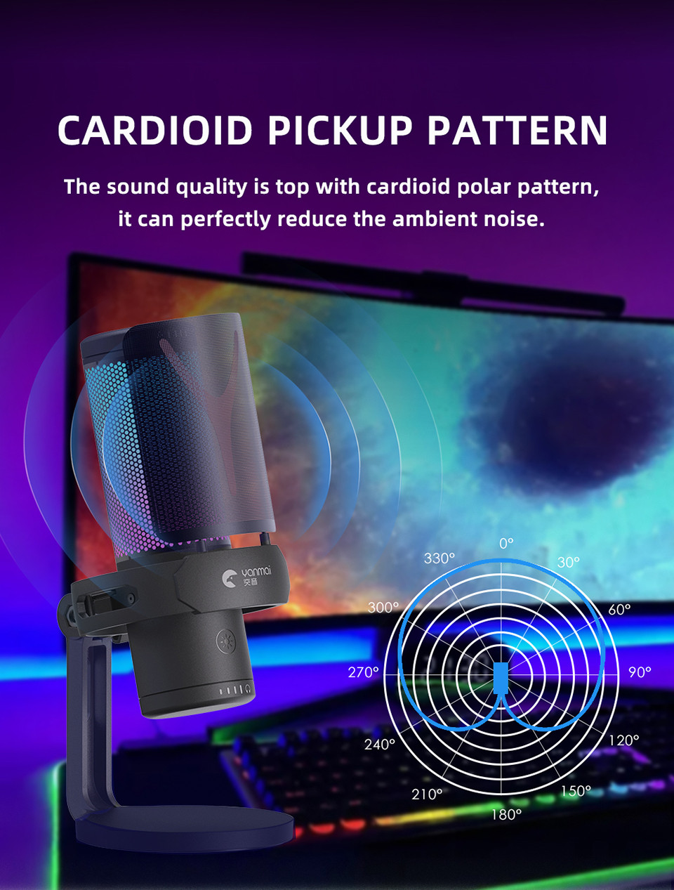 Yanmai – Microphone de jeu USB GM7 Yanmai – Microphone de jeu USB GM7